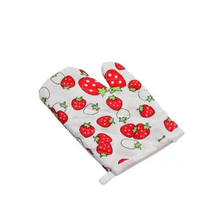 Designer Multicoloured Oven Mitt and Pot Holder ( red, Standard ) 