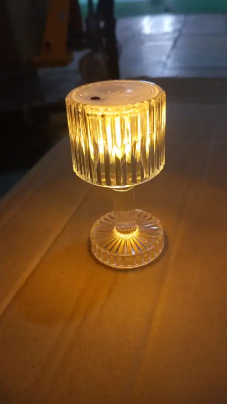Portable Crystal LED Table Lamp Elegant Decorative Light ( default, Standard ).