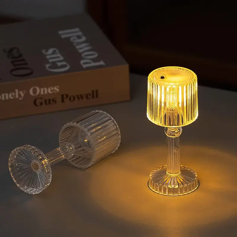 Portable Crystal LED Table Lamp Elegant Decorative Light ( default, Standard ).