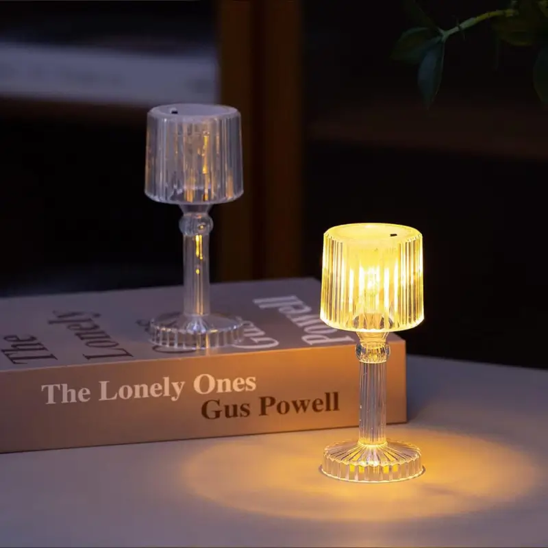 Portable Crystal LED Table Lamp Elegant Decorative Light ( default, Standard ).