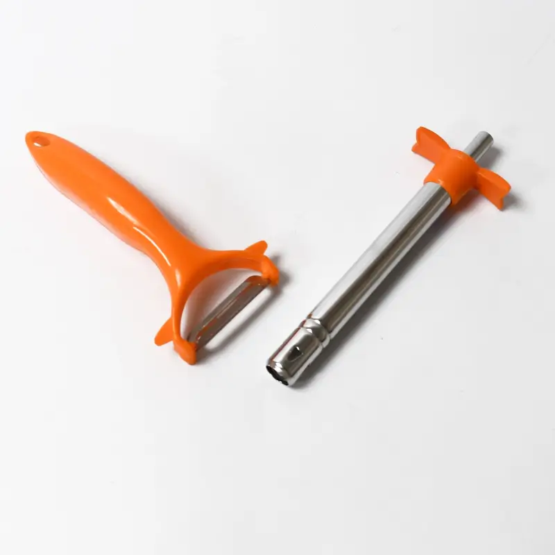 2-in-1 Kitchen Combo Set Stainless Steel Gas Lighter & Vegetable Peeler (2 Pc Set) ( default, Standard ).