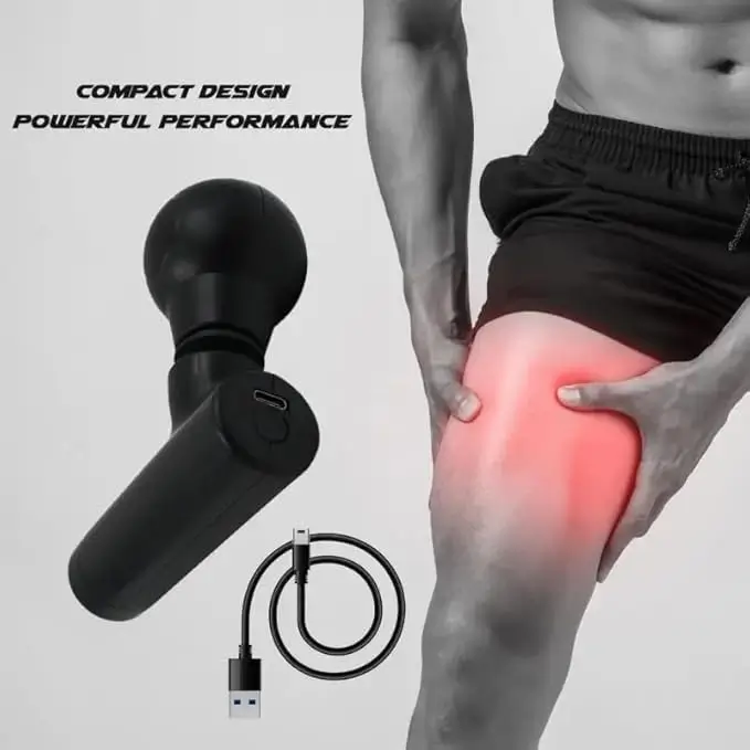 Mini Fascia Massage Gun | Portable Rechargeable Deep Tissue Muscle Massager for Body Pain Relief & Recovery ( default, Standard ) 