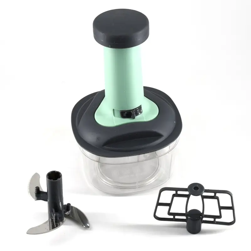 PUSH CHOPPER MANUAL FOOD CHOPPER AND HAND PUSH VEGETABLE CHOPPER, CUTTER, MIXER SET FOR KITCHEN WITH 3 STAINLESS STEEL BLADE. ( default, Standard ).